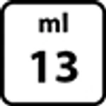Cantidad de llenado de 13 ml